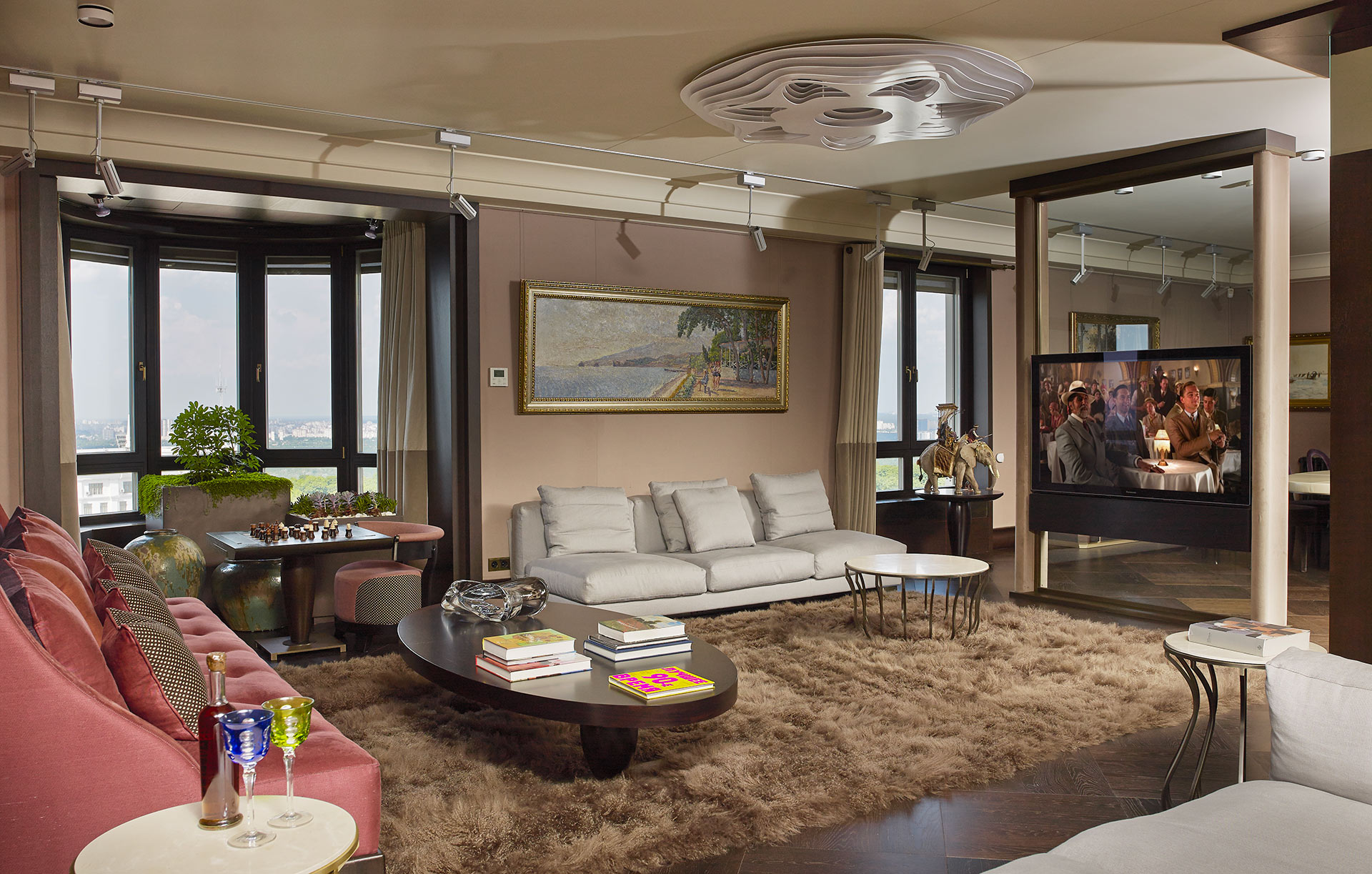 Living room of a private residence in Kiev furnished with Promemoria | Promemoria
