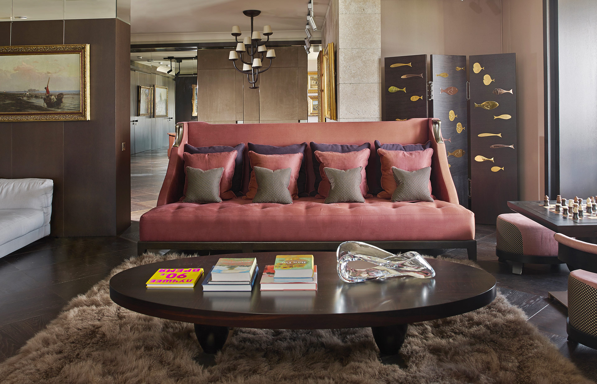 Living room of a private residence in Kiev furnished with Promemoria | Promemoria
