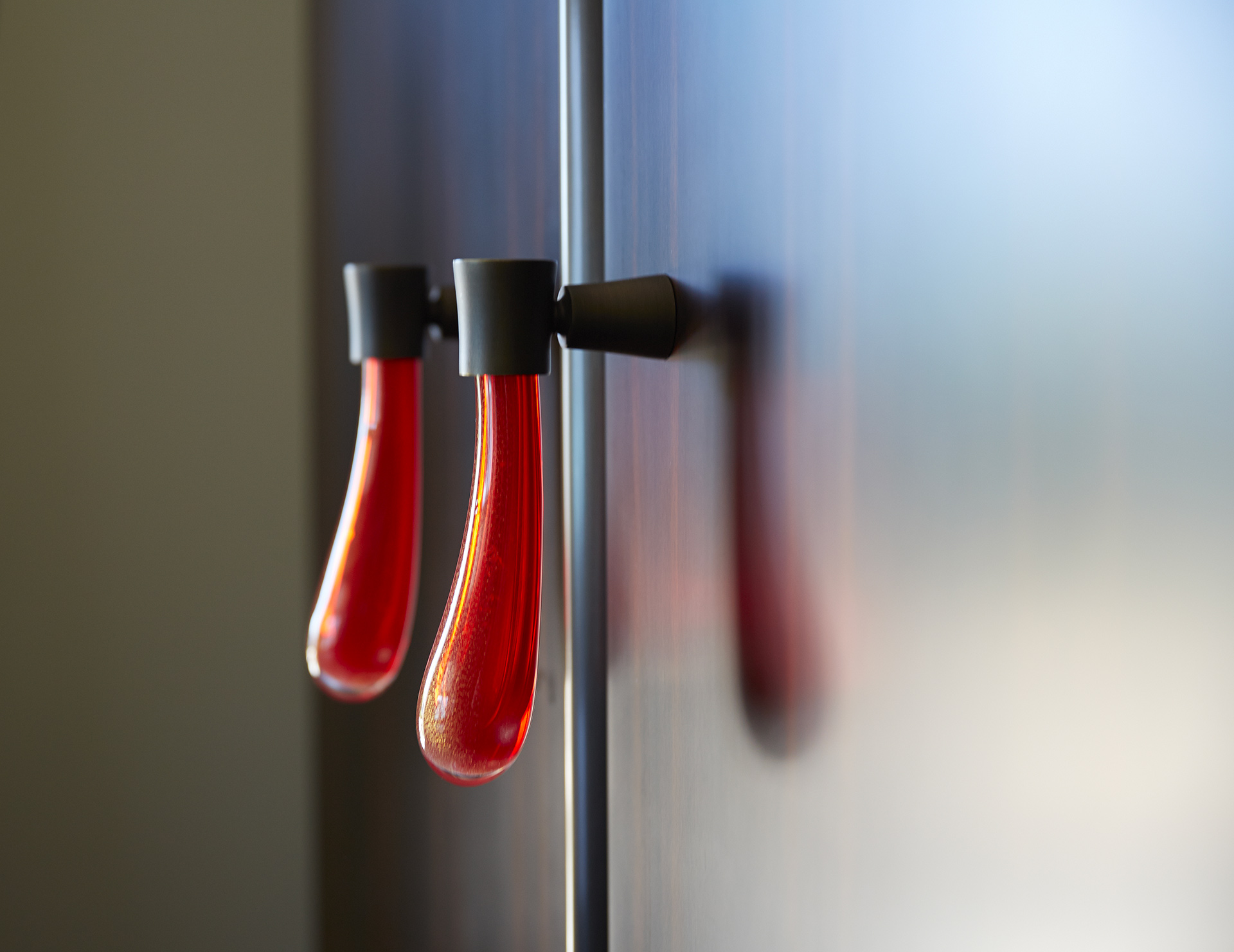 Handles' detail in a residence in Locarno, Switzerland furnished with Promemoria | Promemoria