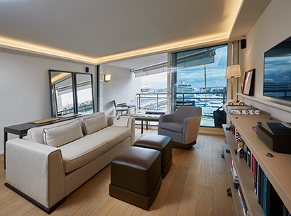 Living room in a private residence in Montecarlo furnished with Promemoria | Promemoria
