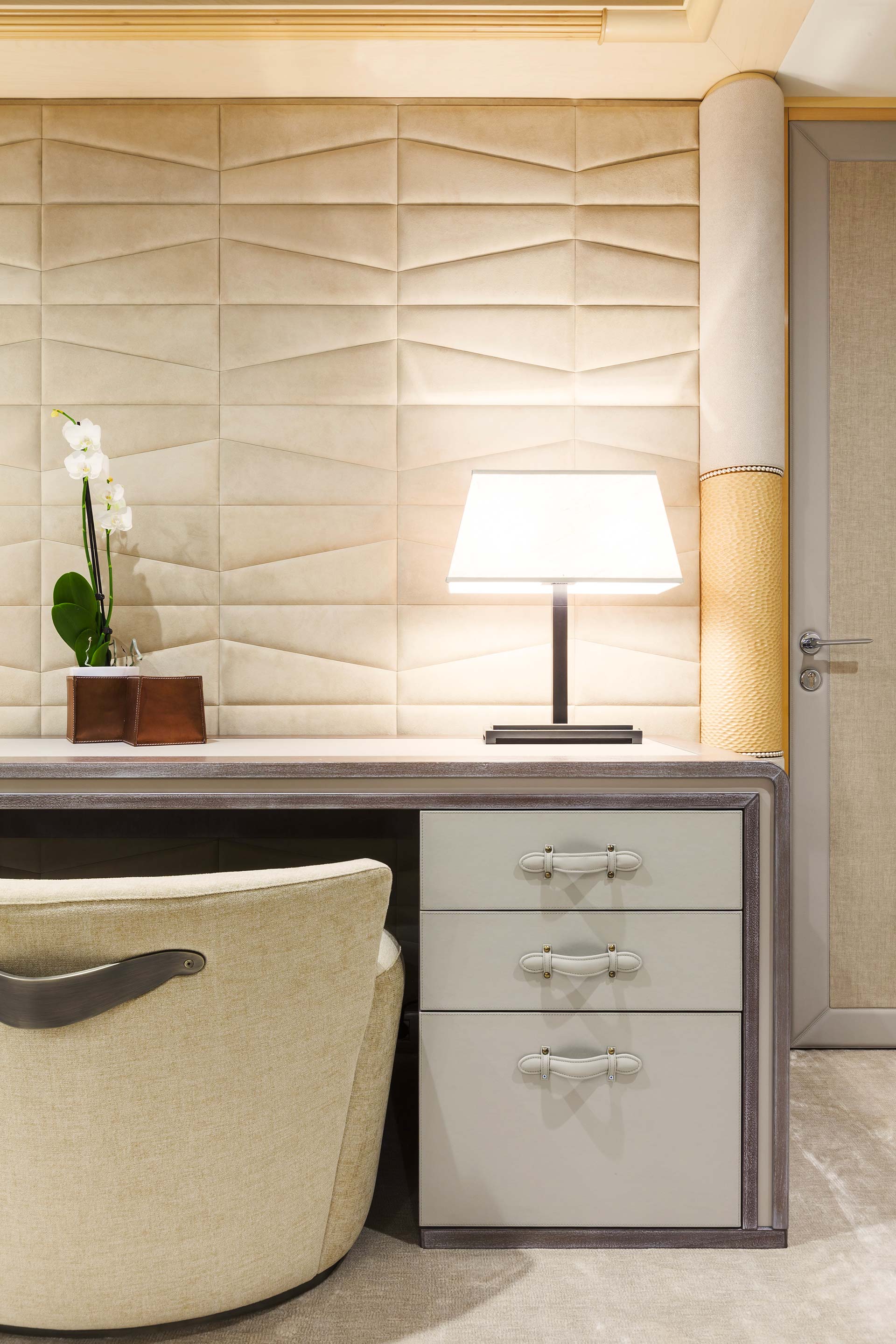 Office of a Yacht designed by FM Architettura and furnished with Promemoria | Promemoria
