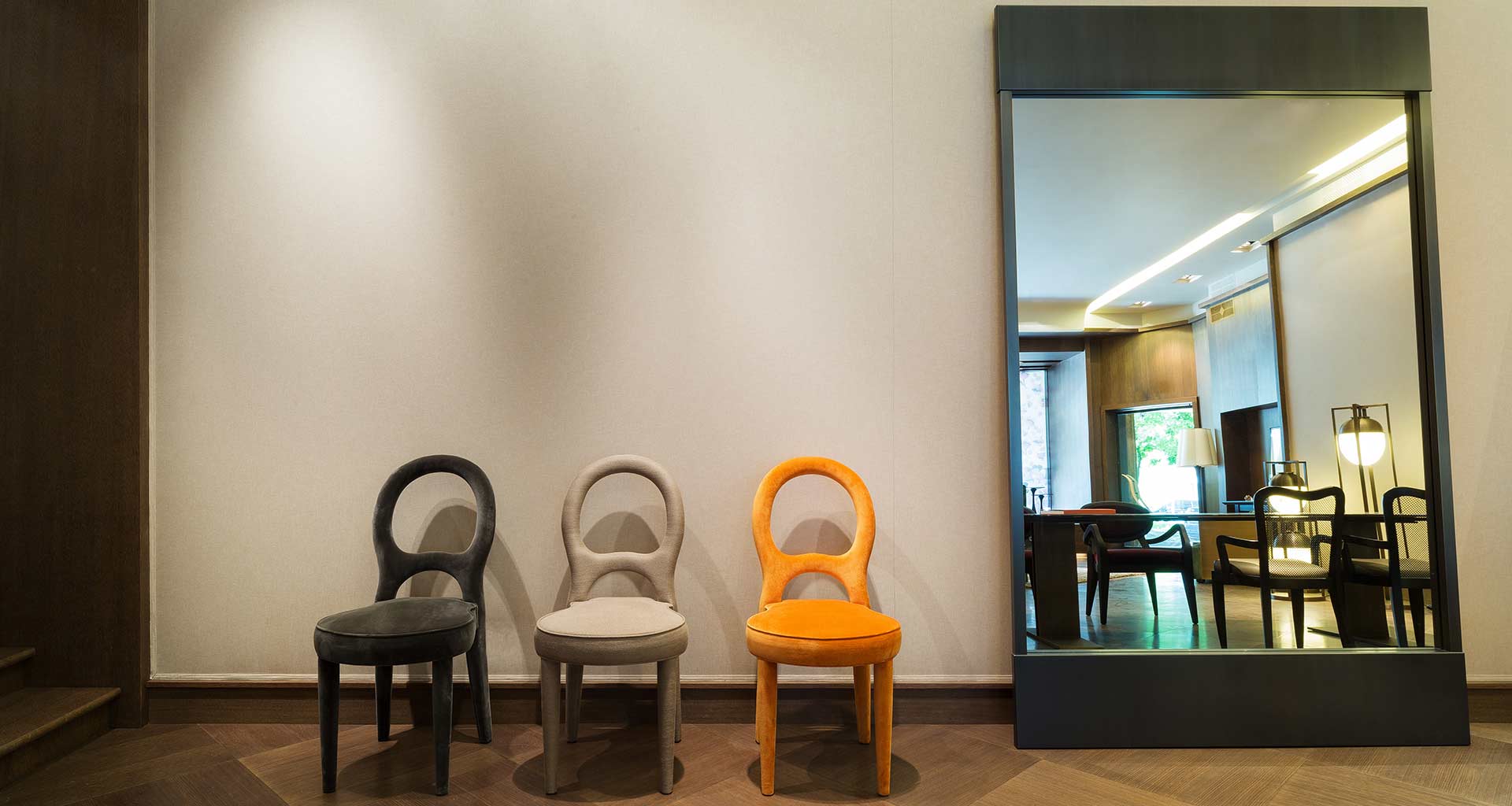 Sala da pranzo nello showroom monobrand di Promemoria a Mosca | Promemoria
