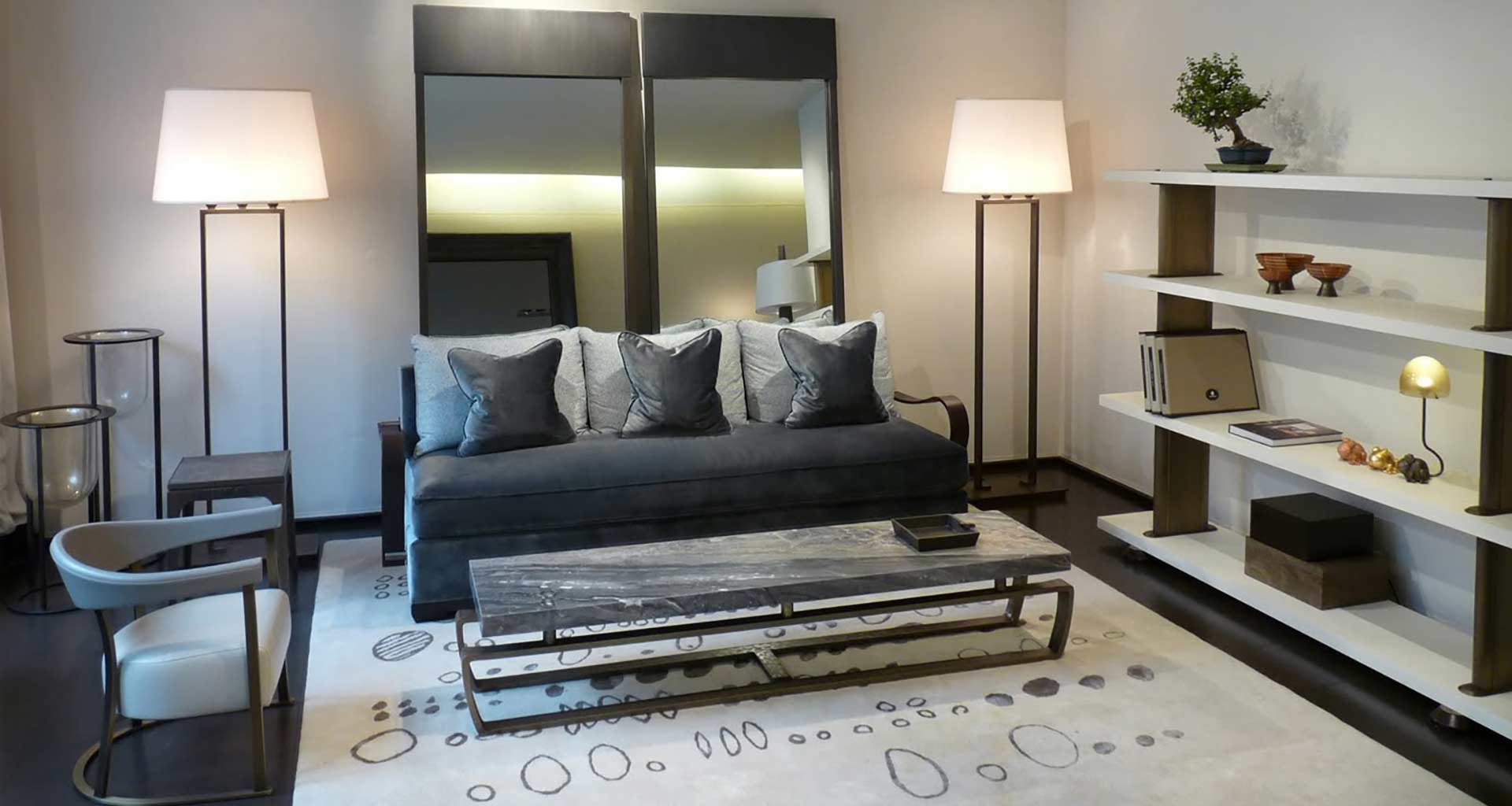 Living room in Promemoria's single-brand showroom in Paris | Promemoria